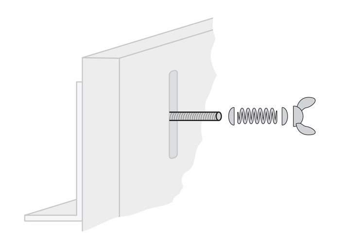 Diagram for spring loaded bolt